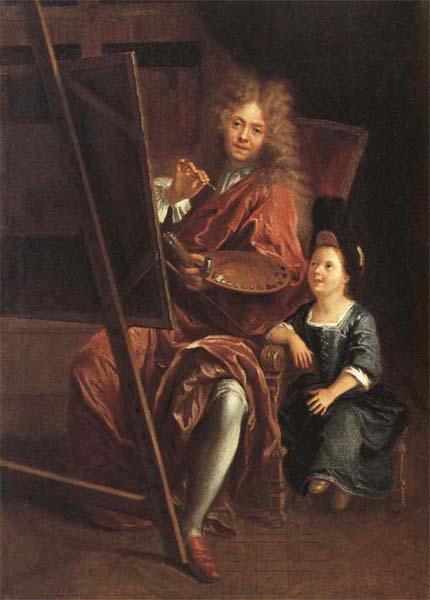 Antoine Coypel Portrait of the Artist with his Son,Charles-Antoine oil painting image